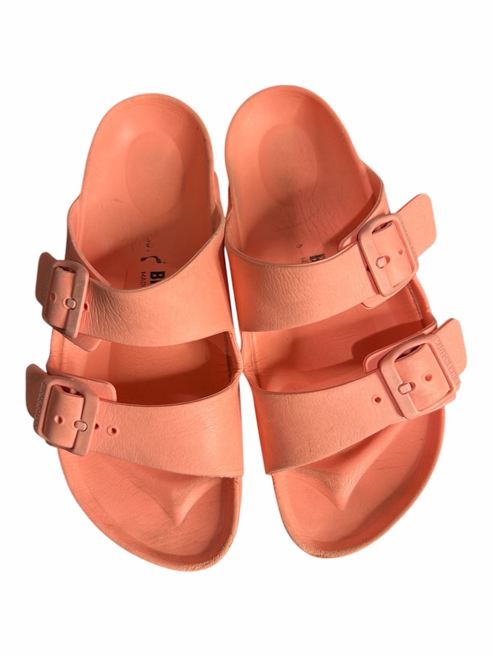 Birkenstock size 36 Coral Double-Buckle Slide Sandals